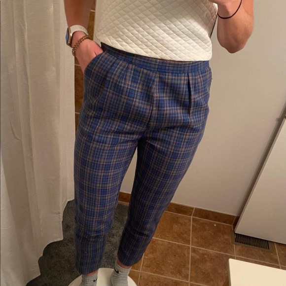 LUNIK Plaid Trouser - Picture 1 of 5